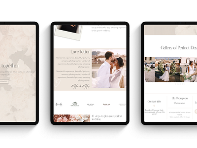 Wedding Photographer Website Design branding color palette mockup web design wedding photographer