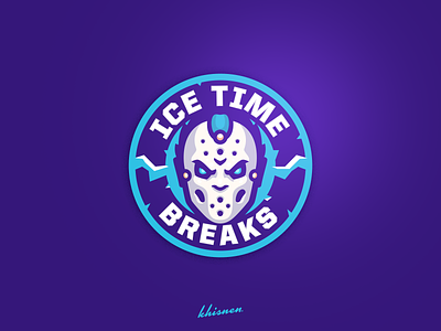 IceTime Breaks branding goalie hockey illustration logo mascot sport sport logo sport logos