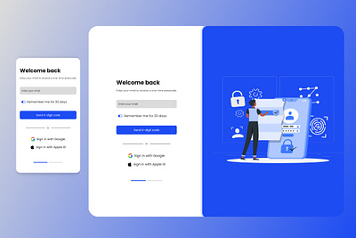 Sign-up Screen for Welcome back Ui design illustration 3d branding create account figma graphic design illustration landing onboarding otp register registration responsive sign up sign up page signup simple social proof testimonial ui web design
