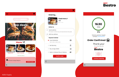 UI Design- Food ordering app branding graphic design ui ux vector