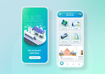 Rail Ease - Book your tickets with Ease app mobile app ui user interface ux