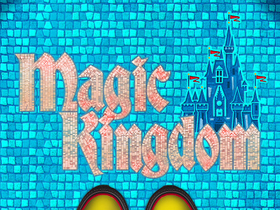 Magic Kingdom disney fauxsaic illustration magic kingdom mosaic vector