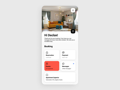 Booking Guest Portal App airbnb apartment app booking check in check out guest hello holiday home hotel location payment portal rental sign up vacation villa