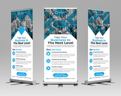 Creative Modern Business Roll Up Banner Design advertisement banner branding business corporate creative design graphic design marketing marketing design minimal modern professional retractable rollupbanner standeebanner stationery template vertical xbanner