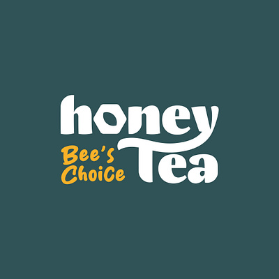 Honey Tea Logo hive logo honey logo honey tea logo leaf logo modern logo tea logo wordmark logo
