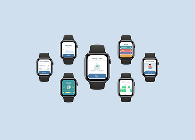 Smartwatch Meditation App | UI Design design figma ui ux
