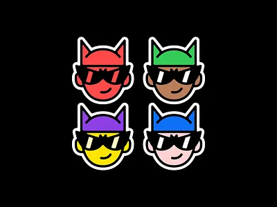 BTMN icon batman branding btmn character colors dark darkpenguin design diversity glasses graphic design head icon illustration knight logo penguin vector