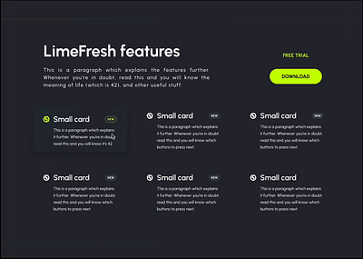 LimeFresh UI clean design features graphic design ui