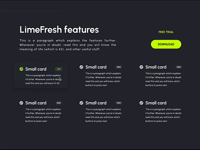 LimeFresh UI clean design features graphic design ui