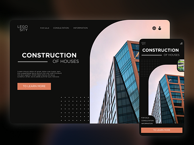 Site main screen - real estate design graphic design home homepage landing page real estate ui web web site