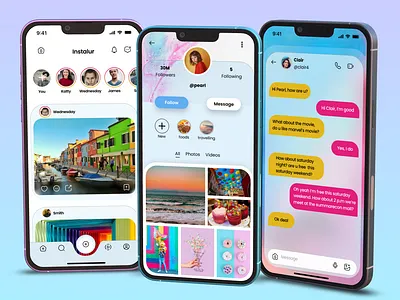 Instagram Fake figma graphic design mobile design ui