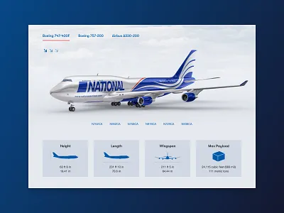 National Airlines Website 3d airlines bachoodesign clean design desktop interface plane product design ui uiux ux webdesign website