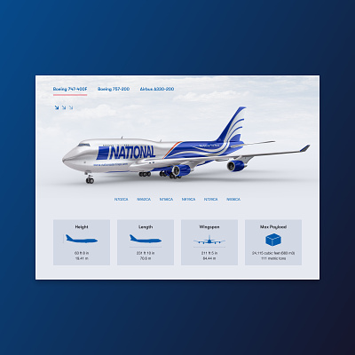 National Airlines Website 3d airlines bachoodesign clean design desktop interface plane product design ui uiux ux webdesign website