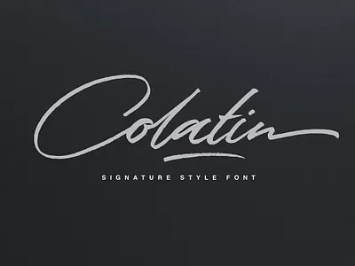 Colatin - Signature Font hand handwritten signature