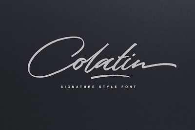 Colatin - Signature Font hand handwritten signature