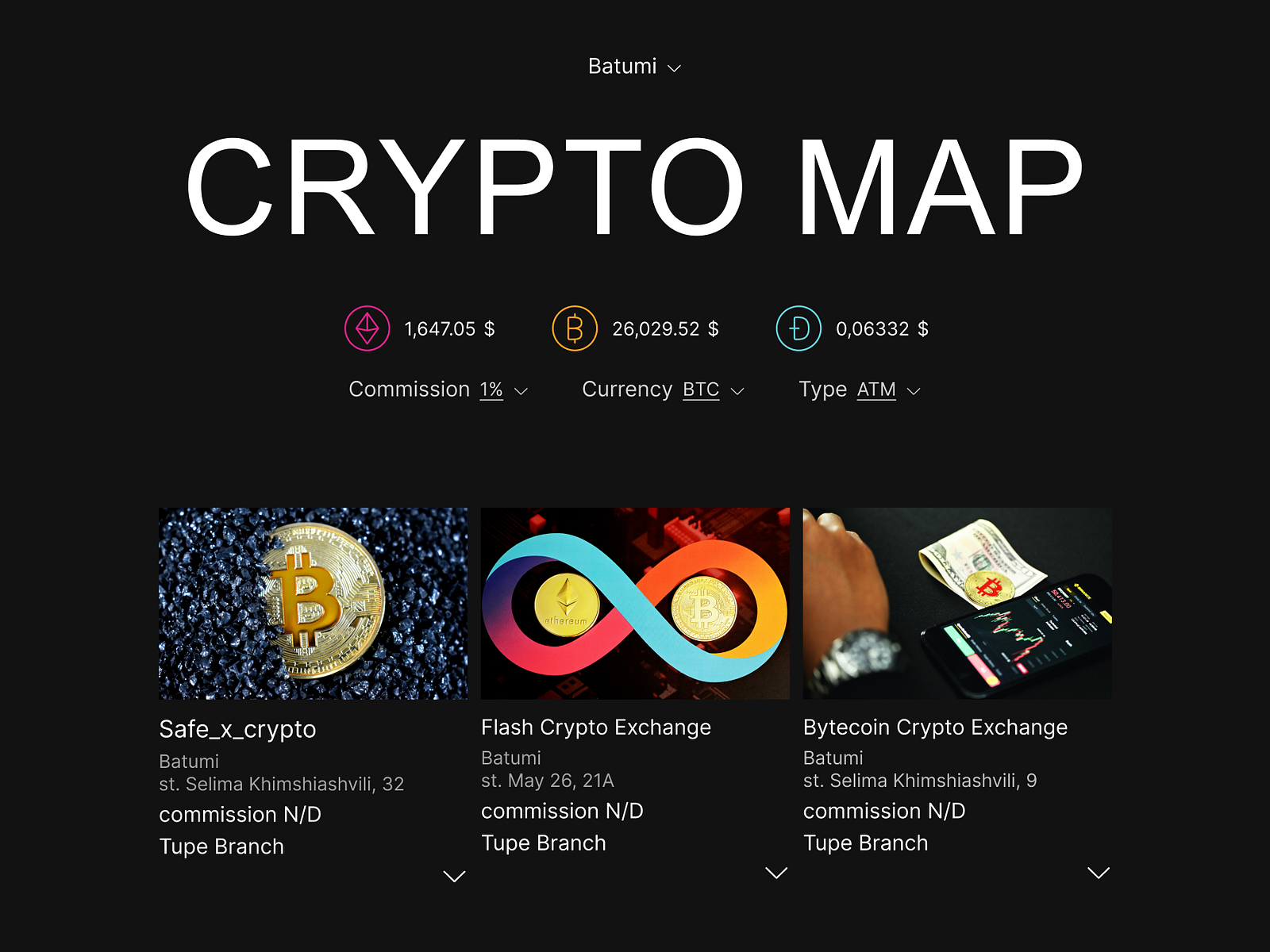 Crypto Map (Hockathon) by Alena on Dribbble