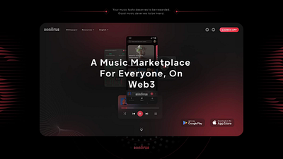 Sonorus UI/UX Web3 Music Design branding ui ux web design web3