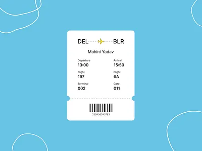 Daily UI Challenge 024 - Boarding Pass appdesign boarding pass boardingpass daily ui 024 daily ui challenge 024 dailyui design productdesign ui uidesign uiux uiux design uiuxdesign ux uxdesign