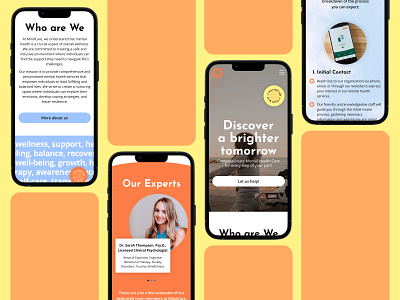 MindCare - Website screens adaptive agency design healthy main page minimal mobile ui ui design ux web website wellness