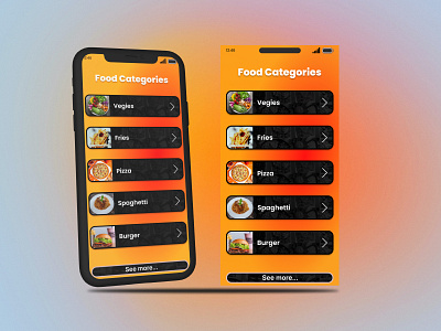 List of categories design. app branding ui ux