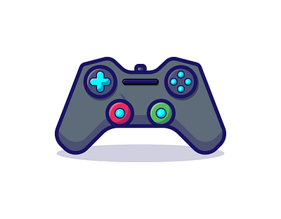 Joystick Game Controller 🎮 button cartoon controller digital game pad graphic icon illustration joystick logo modern vector technology vector vector design video games