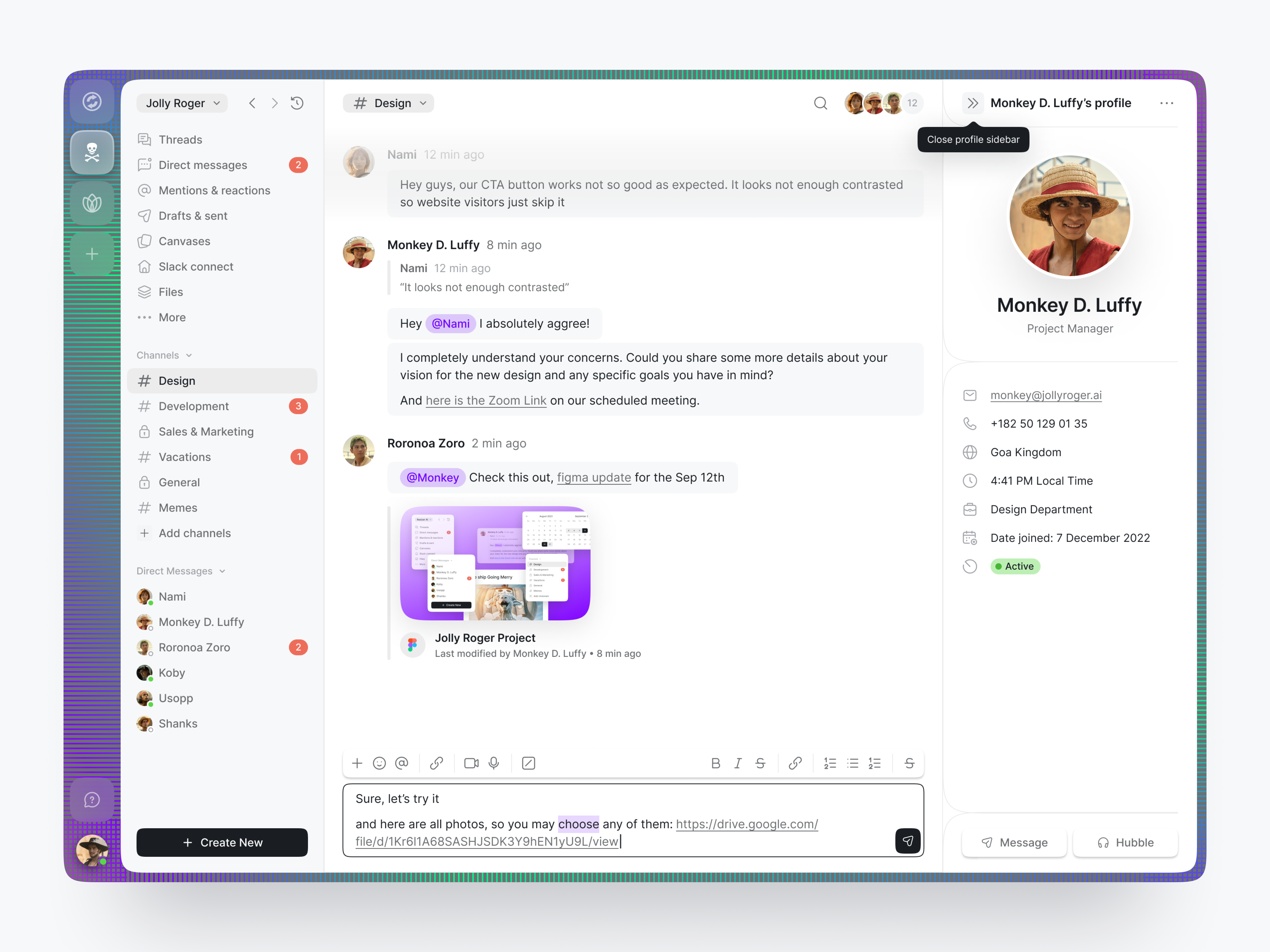 Slack Redesign By Anastasiia Kazachenko On Dribbble