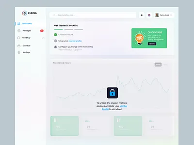 BINA incubator - Mentor Dashboard mentor ui uiux ux