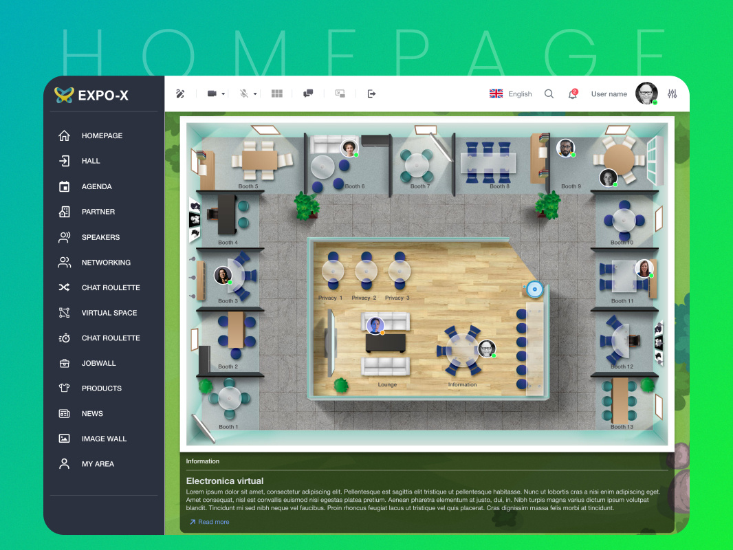 Online Exhibition Platform exhibition motion graphics ui ux web platform