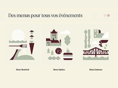 Quebec food menu cities food gatineau icon icons illustrations menu minimalist montreal quebec québec restaurant