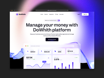 Finance Landing Page banking website digital bank digital payment finance finance website fintech fintech industry fintech web design money saas saas landing page wallet website webflow