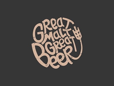Great Malt Great Beer branding illustration lettering logo