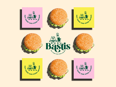 Branding & packaging design for Bastis, a diner & bar in Vienna brand design branding graphic design identity identity design label label design logo design packaging packaging design