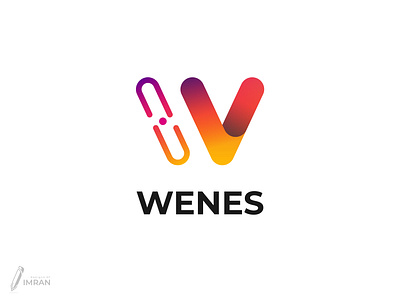 WENES - LOGO DESIGN(Unused) app logo brand identity branding creative logo design gradient logo graphic design icon illustration letter logo logo minimal logo modern logo