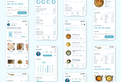 Food Diary Mobile App Design app design mobile ui ux