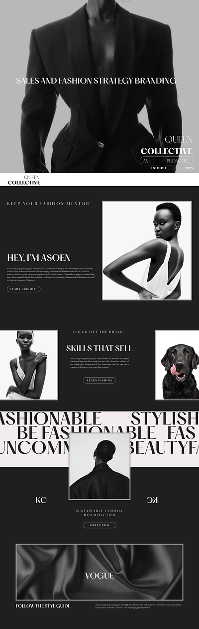 Fashion Demo Website fashion ui ux web design