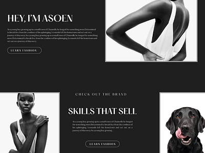 Fashion Demo Website fashion ui ux web design