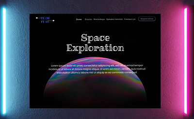 space exploration web design graphic design ui