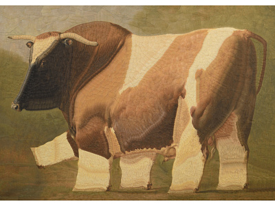 Bull after Brascassat animal animals bull collage dribbble illustration paper paper collage portrait