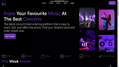 The Groove Fest branding code design front end html javascript music programmer responsive songs ui web website