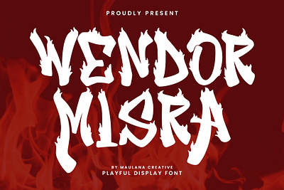 Wendor Misra Fire Display Font animation branding design font fonts graphic design illustration logo nostalgic