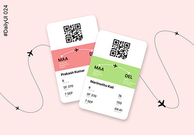 DailyUI 024 - Boarding Pass 3d logo ui