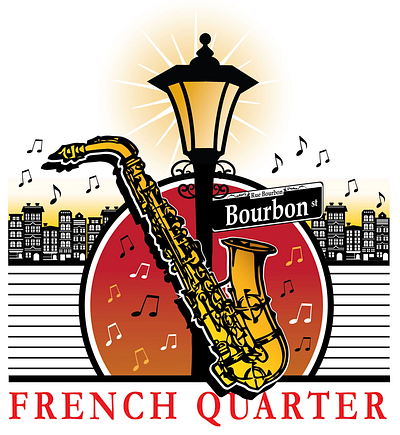French Quarter Bourbon St. Design adobe apparel design graphic design illustrator logo tshirt vector