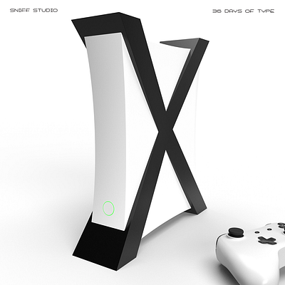 Branded Alphabet | X is for... 36dot design game gamer render type typography