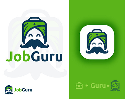 JobGuru Logo Design app logo design business logo creative logo custom logo gradient logo icon logo website logo
