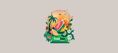 Fusetea Promotional Canvas Bag bag colorful design drinks forest fruits fusetea fuzetea green ice illustration istanbul jungle product summer sun vector wacom