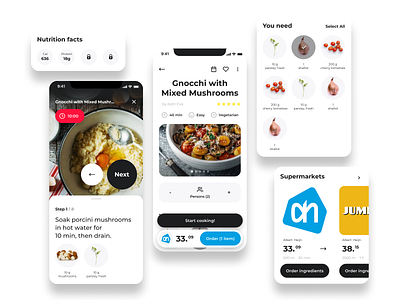 Recipe App - Nutrition food mobile nutrition ui
