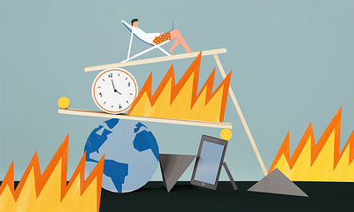 fighting climate delay discourse 3d change climate editorial fire illustration
