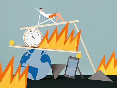 fighting climate delay discourse 3d change climate editorial fire illustration