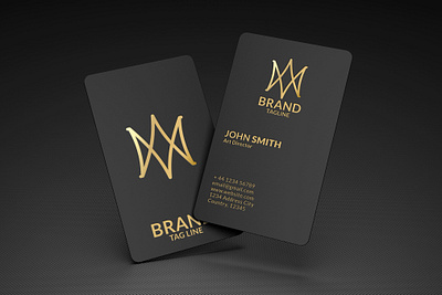 Black Business Card Mockup - FREEBIE branding business card free mockup freebie luxury design psd mockup vertical layout
