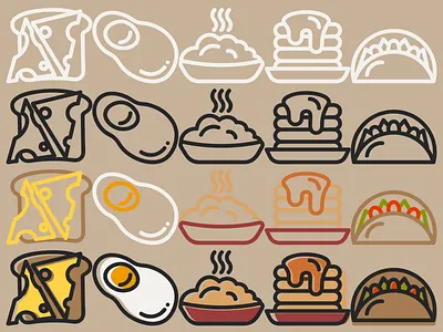 Breakfast OutLine icons app icons art breakfast cute illustration design designer food graphic design healthy food icon design icons illustration outline tasty food